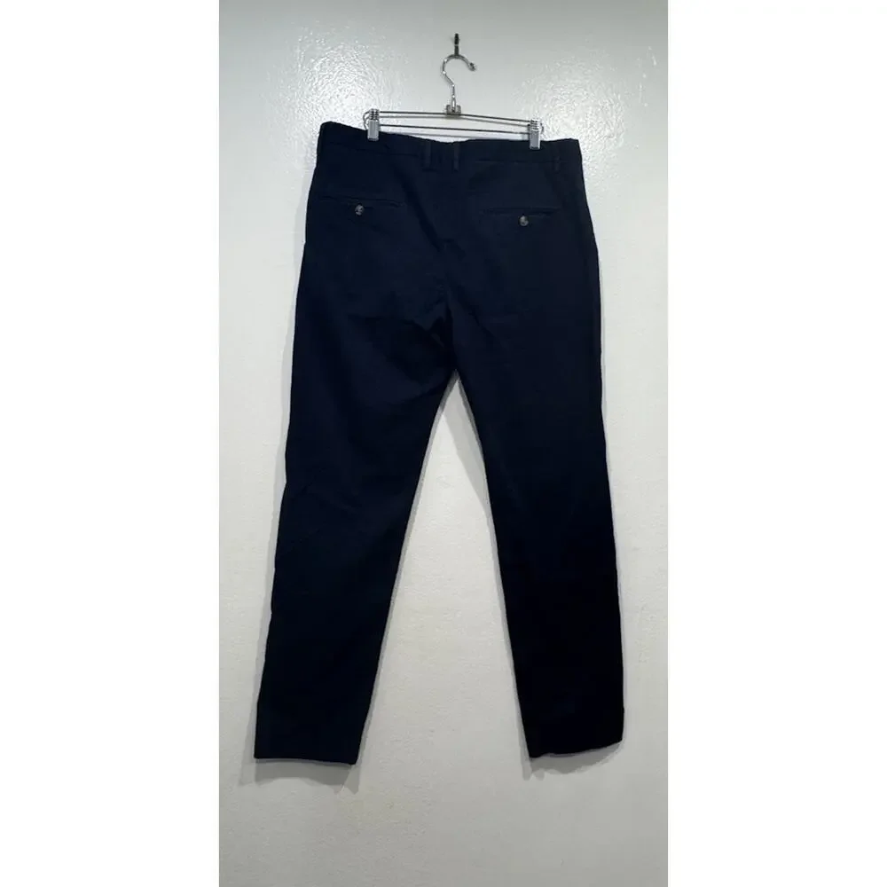 Reiss Navy Blue Pants Men’s‎ Size 34 Antibe Cotton Blend Casual Everyday Preppy